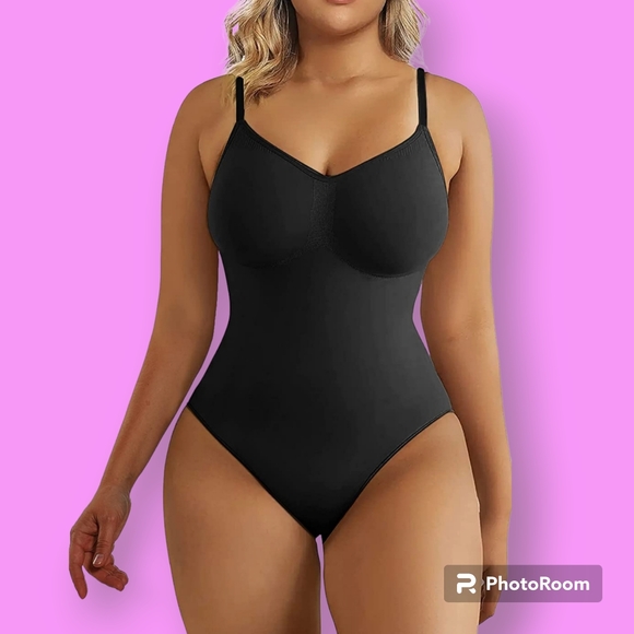 ShaperX Other - SHAPERX Black Bodysuit Tummy Control Shapewear Size S/M